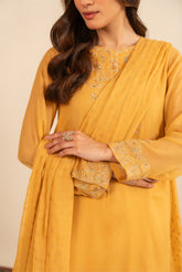 3 Piece Printed Chiffon Embroidered Suit (FL0005)